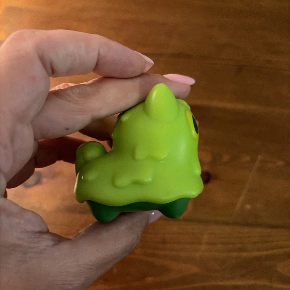 My Strange Pet Slime Cat Figure Neon Lime Green 2025 Wendy's Kids Meal Toy